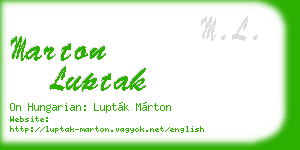 marton luptak business card