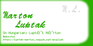 marton luptak business card